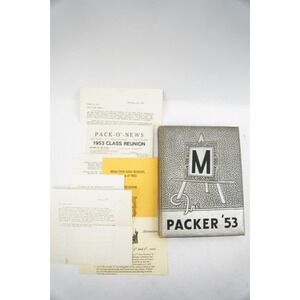 Vintage 1953 The‎ Packers Yearbook High School Moultrie Georgia GA + Letters